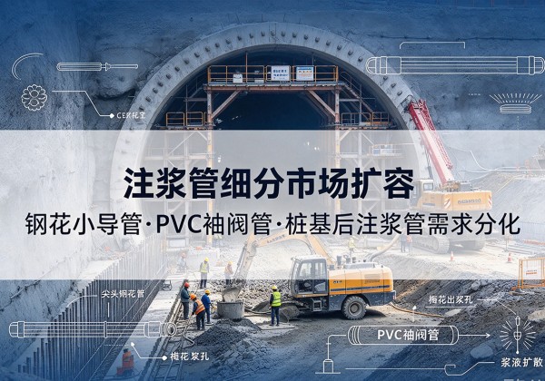 嘉定区注浆管细分市场扩容，隧道钢花小导管、PVC 袖阀管、桩基后注浆管需求分化